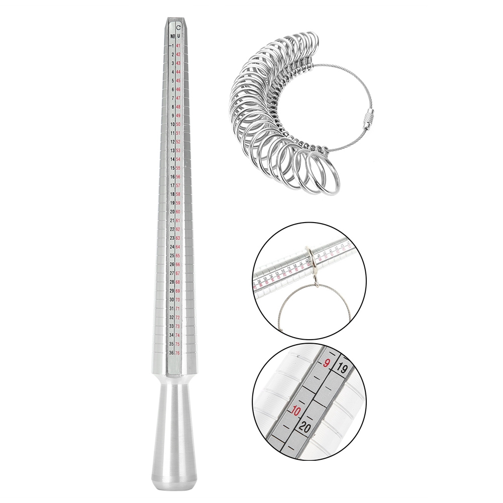 Standard Finger UK Ring Sizer Gauge / Ring Mandrel Sizing Measuring Stick Jewelry Size Metal Silver Measure Tool Equipments