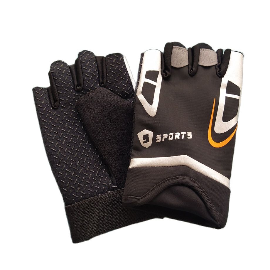 6-10T Halbe Finger Radfahren Handschuhe Mit Reflektierende Streifen Nacht Reiten Anti-Unterhose, strecken, freundlicher Handschuh Sport Für freundlicher
