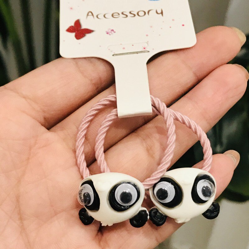 Coleteros elásticos con dibujos de animales para niña, accesorios para el cabello para niña, 2 uds.: Morado