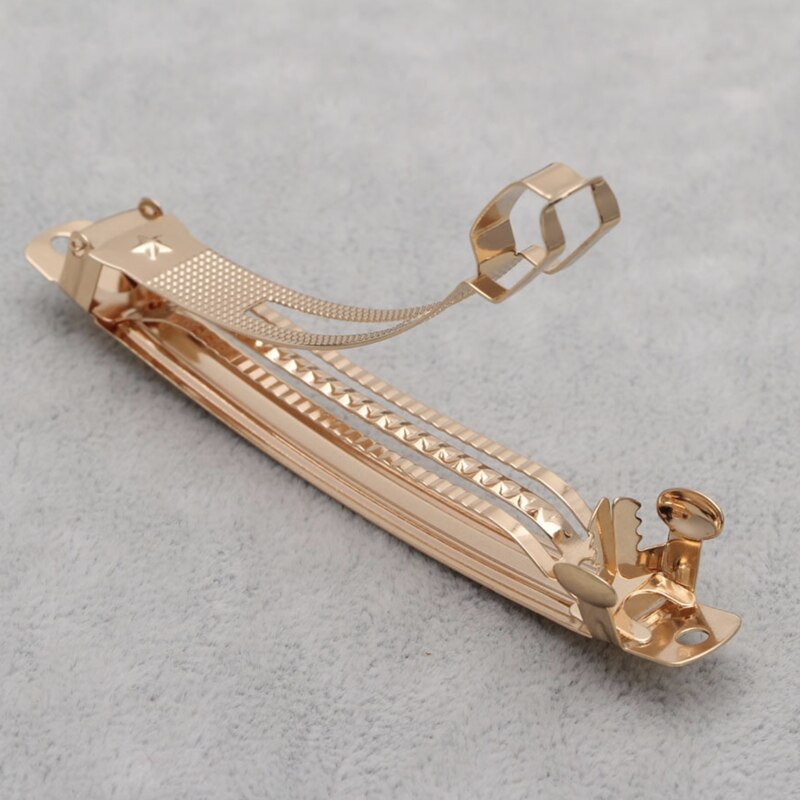 10 stücke KC Gold Französisch Spange Stil Frühling Haar Clips Automatische Clip Blank Breite Einstellung Bogen Haarnadel Liefert Für Schmuck, der