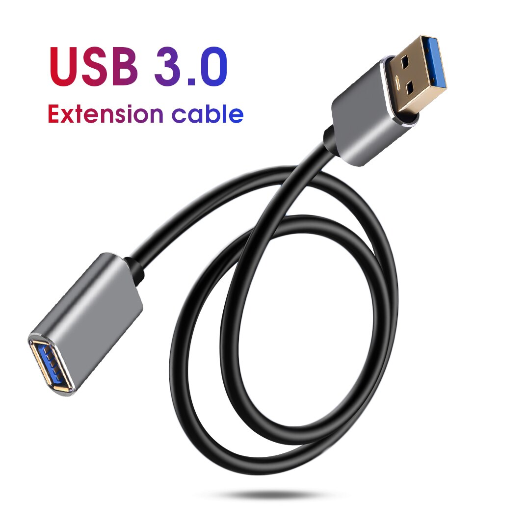 USB 3.0 Extension Cable Round Extend Cable AM/AF 1m For PC TV PS4 Computer Laptop Mouse Game Controller Extender: Default Title