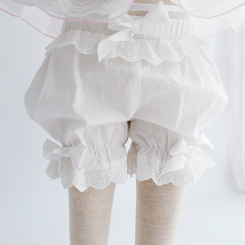 Pantaloncini estivi per ragazze mutandine di zucca bianche con vestito Lolita bambini ragazza leggings solidi pantaloni di sicurezza per bambini per 6 7 8 9 10 anni Gir