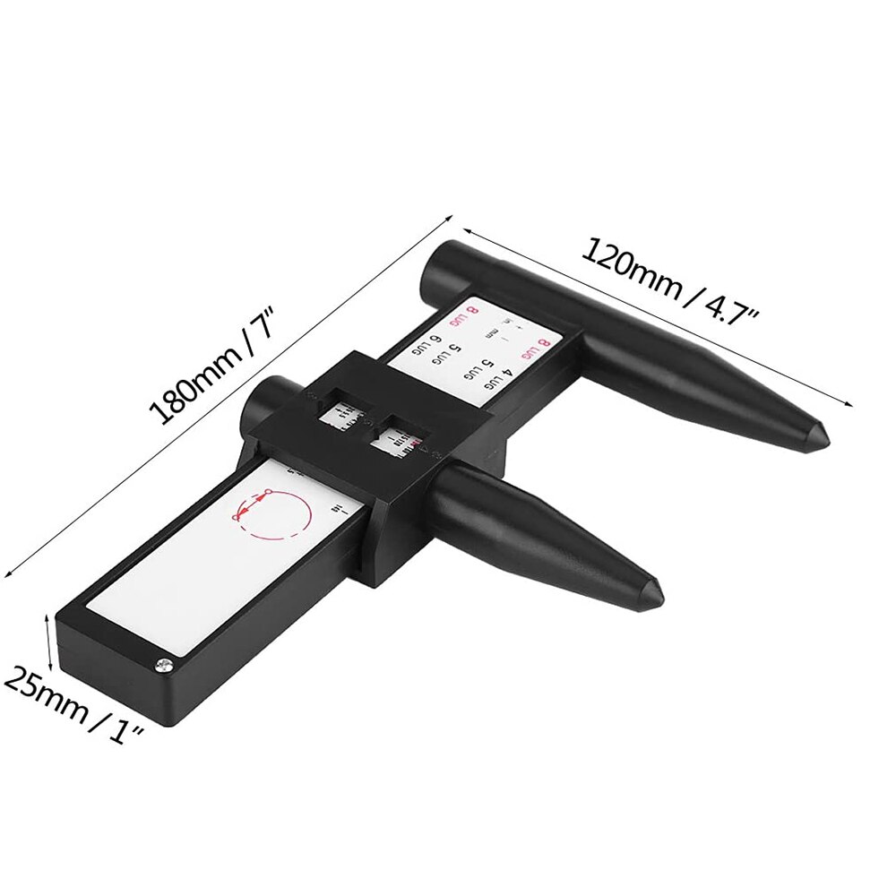 Car Wheel Rim Bolt Pattern Sliding Measuring Gauge Tool PCD Ruler 4 5 6 8 Lug Pattern Measuring Tool Carros Exterior Automobile