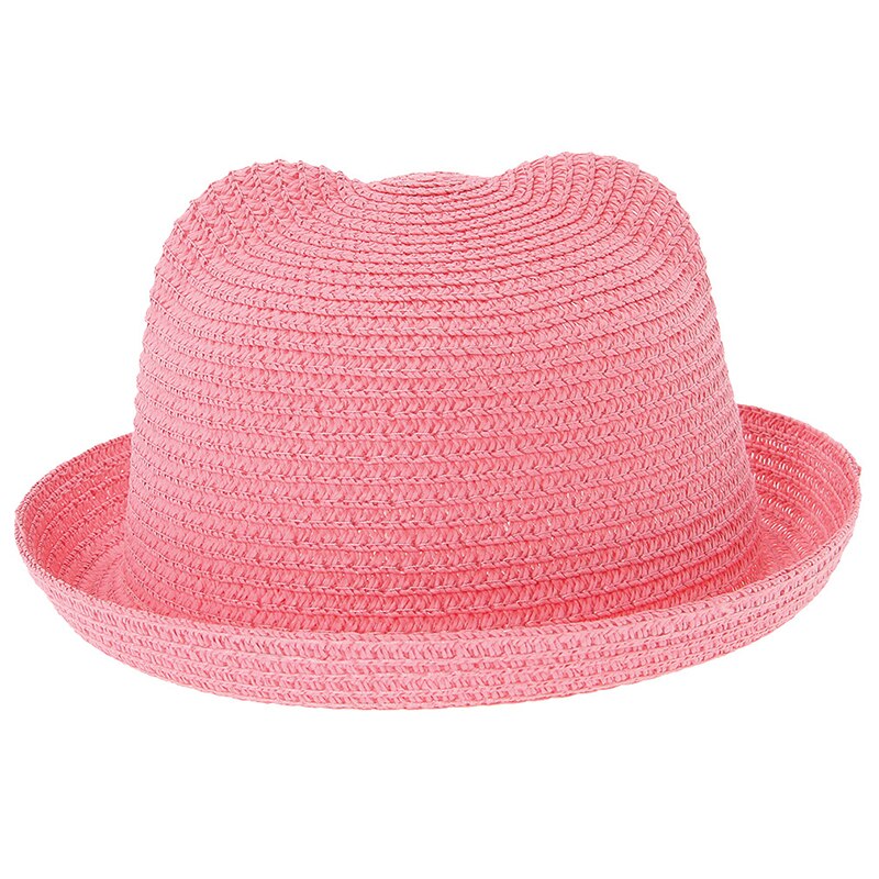 Sombrero para el sol para niños y niñas, sombrero de paja para bebés y niños, sombrero para la playa con orejas de Panamá, bonito, primavera y verano: 1