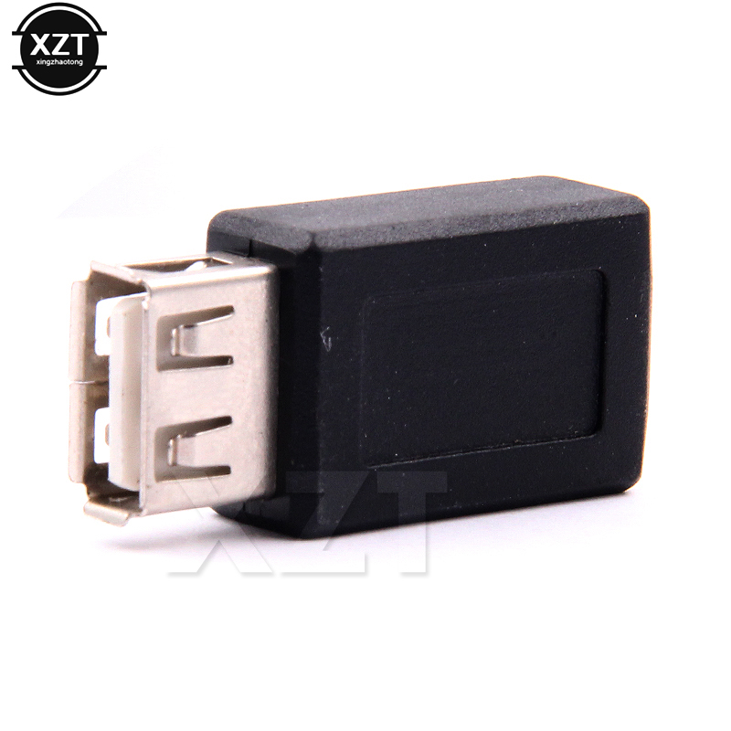 1PC Black USB 2.0 Type A Female to Mini USB 5pin B Female Adapter Plug Converter USB 2.0 to Mini USB Connector