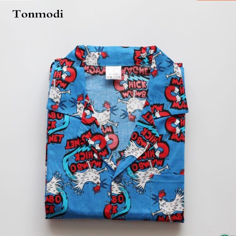 Pyjamas herr kortärmad bomull hemma kläder cardigan shorts bomull pyjamas set ungdom pojke pyjamas
