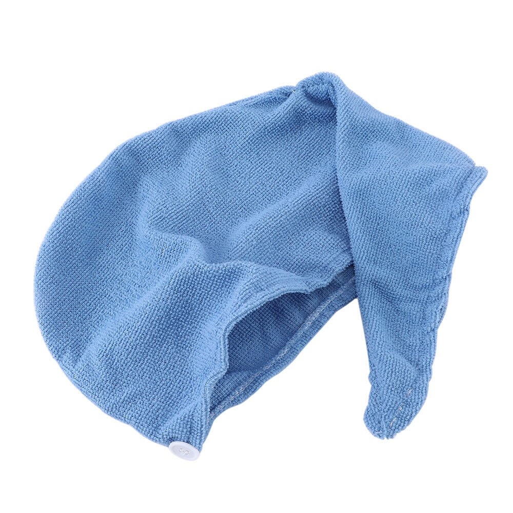 23x56cm microfibre bambou fiber magique séchage Turban enveloppement serviette/chapeau/casquette cheveux sec séchage rapide bain Salon serviettes nécessités à la maison: purple