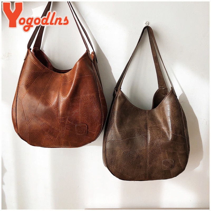 Yogodlns Vintage Vrouwen Handtas Ontwerpers Luxe Handtassen Vrouwen Schouder Tote Vrouwelijke Top-Handvat Tassen Mode