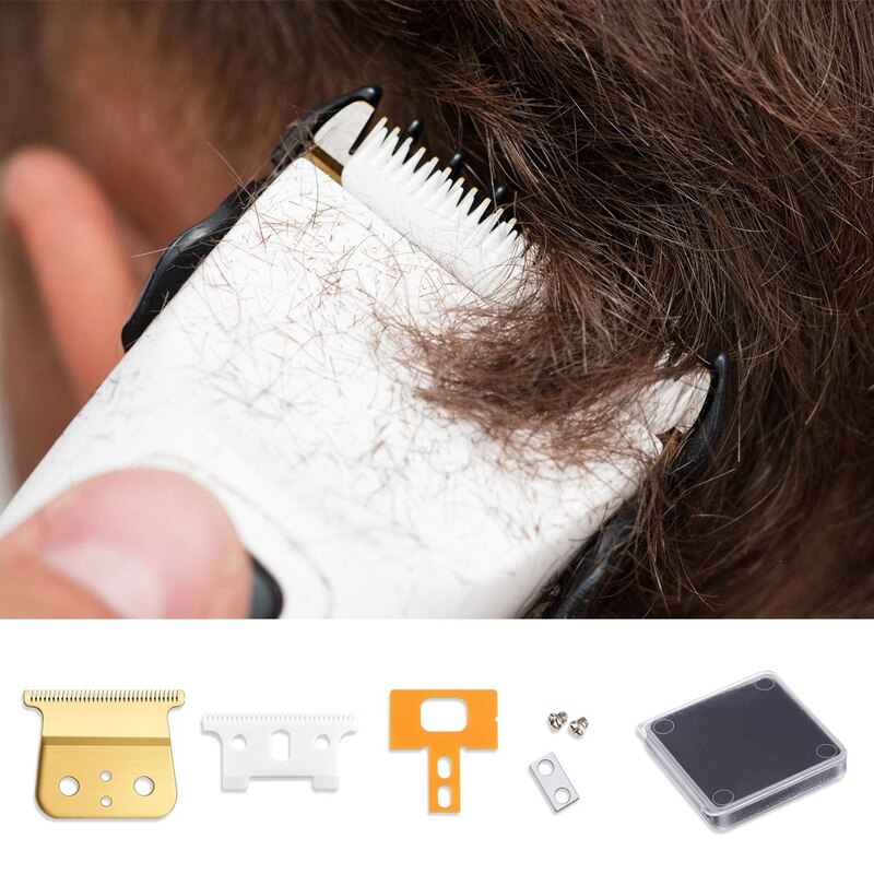 2 Pairs Adjustable Replacement T Blade Outliner Replacement Blade Carbon Steel Blade Trimmer Blade for Andis