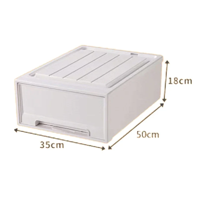 Kleiderschrank-Aufbewahrungsbox, transparente Nachttisch-Kleiderbox mit Deckel, Haushaltsverdickung, Schubladen-Stil, stapelbarer Behälter zum Organisieren: Grün