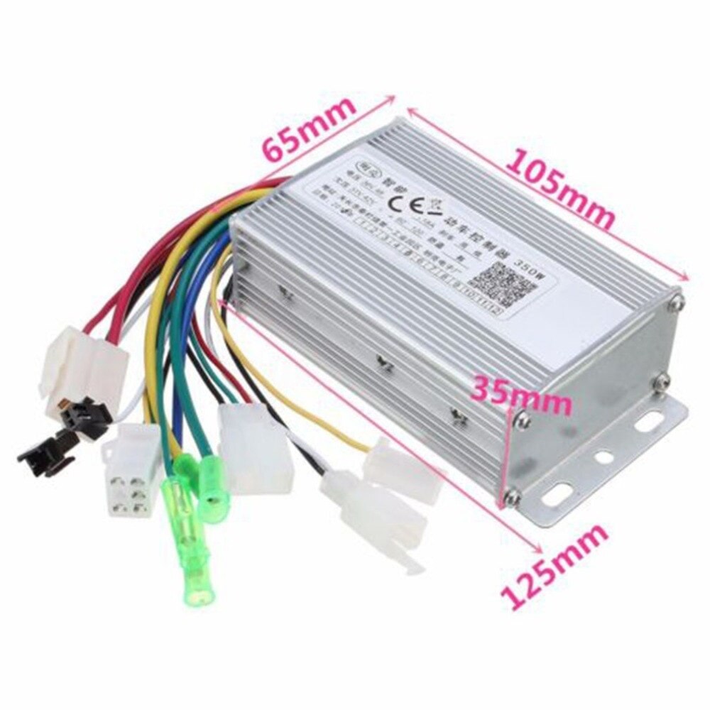 350W 36V/48V impermeable cepillo regulador de velocidad para motores para Scooter Eléctrico bicicleta e-bike triciclo controlador