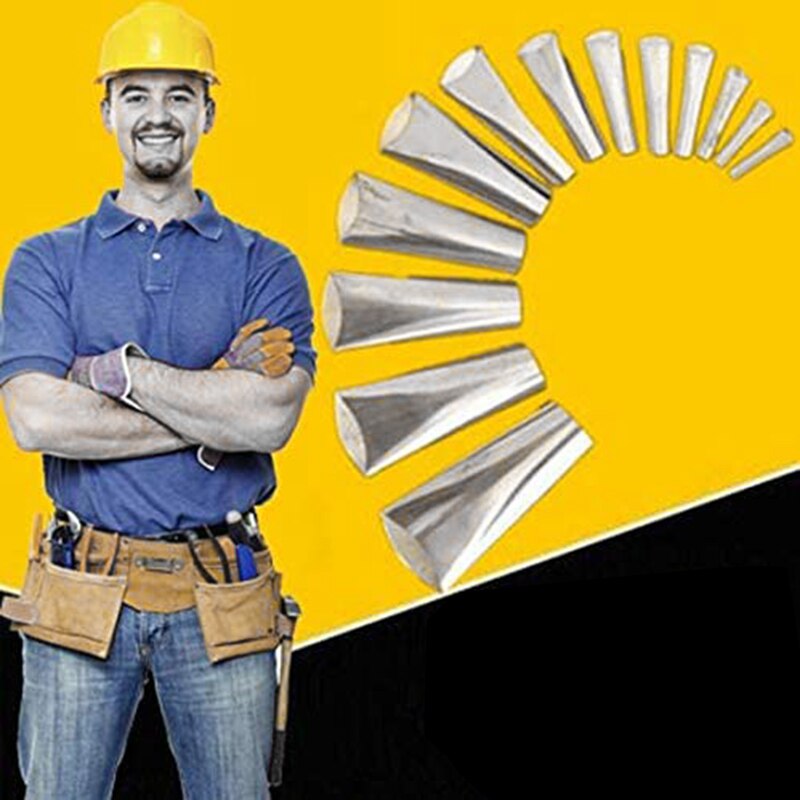 Big Caulking Finisher, 14Pcs Caulk Nozzle Applicator, Stainless Steel Sealant Finishing Tool Kit for Kitchen Bathroom Windo