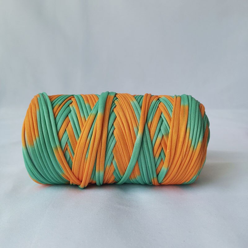 Tshirt Katoen Regenboog Garen Voor Breien Diy Zachte Wol Gehaakte Tas String Sectie Geverfd Gekleurde Weven Draad Puffy Chunky 300G: 14