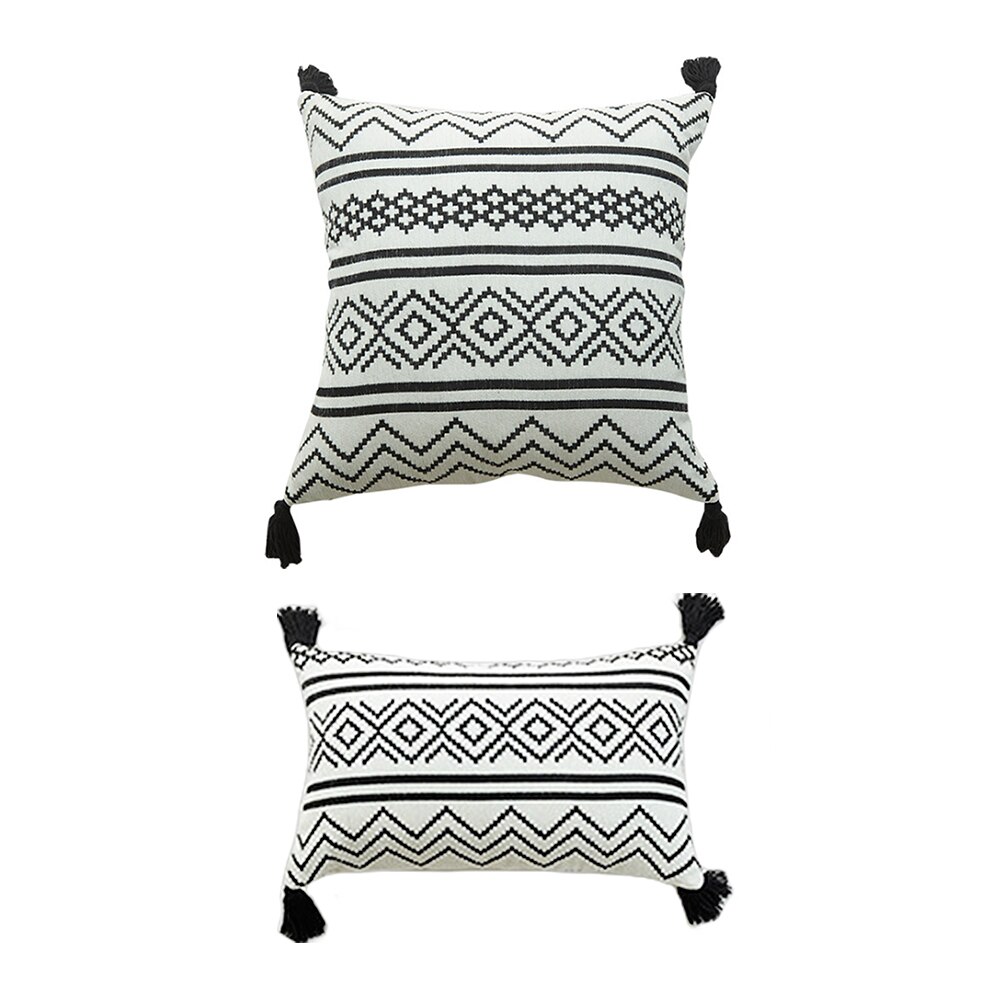 Kreative Boho Quasten Werfen Kissen fallen Geometrie Gedruckt Kissen fallen Dekorative Kissen für Sofa Büro Dekor