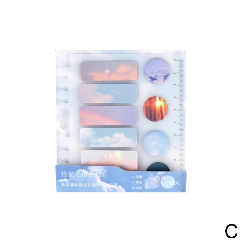 Leuke Sticky Notes Memo Pad Index Sticker Bookmark Vlag Sticker Adhesive Briefpapier Note School Levert Zelf Kantoor N2J9: C