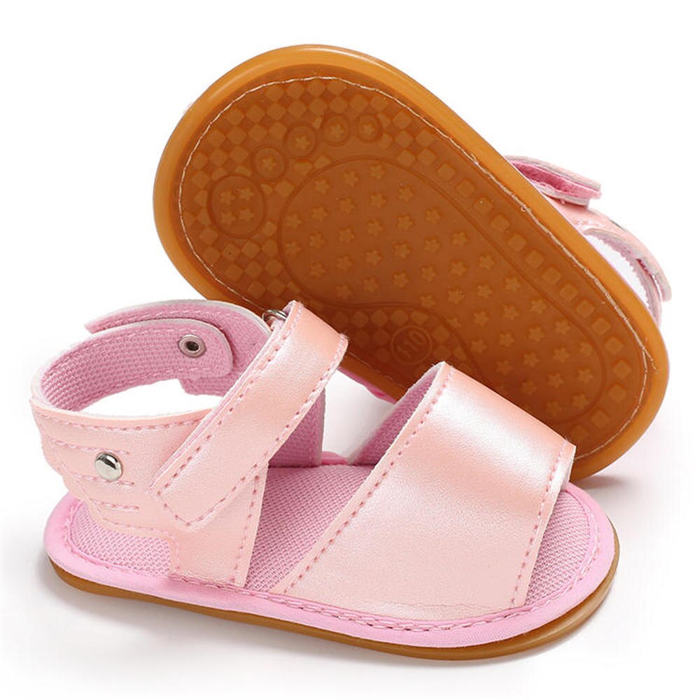 Infant Baby Shoes Girl Sandals Rubber Soft Sole Anti-Slip Summer Pu Wing Newborn First Walker Crib Shoes