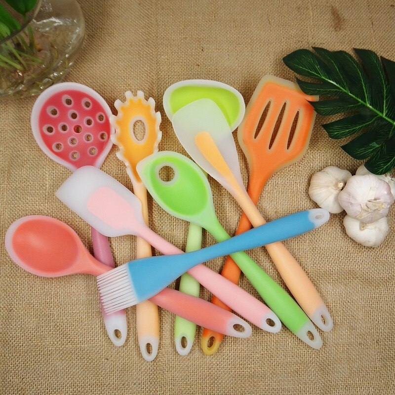 Ustensiles de cuisine, ustensiles de cuisine, outils de cuisine, spatule et cuillère ustensiles de cuisine, Nylon et Silicone de alimentaire multicolore 1 pièce