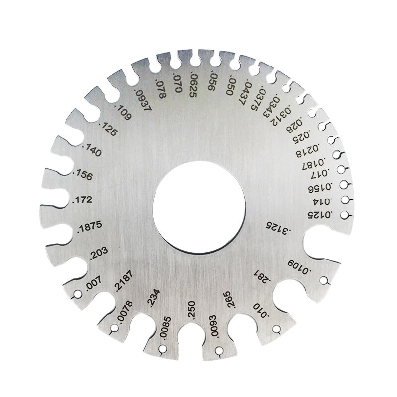 0-36 Round Awg Wire Gauge Thickness Ruler Gauge Diameter Steel Measurer Tool: Default Title
