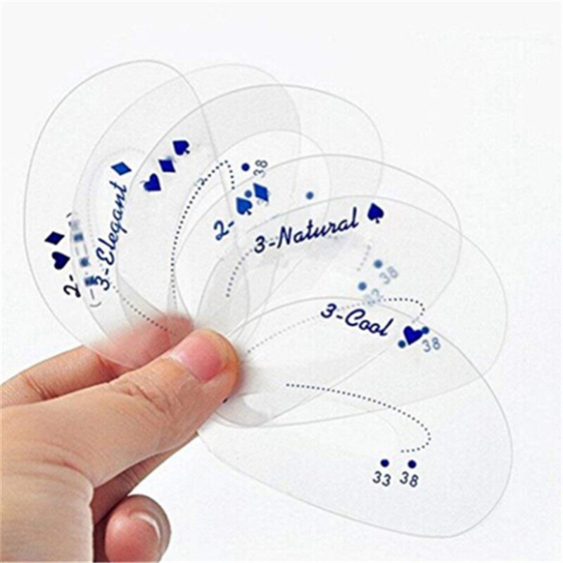 Eyeliner Stencil Cat Eye Fish Tail Double Wing Eyeliner Stencil Models Template Shaping Tools Eyebrows Template Card DIY