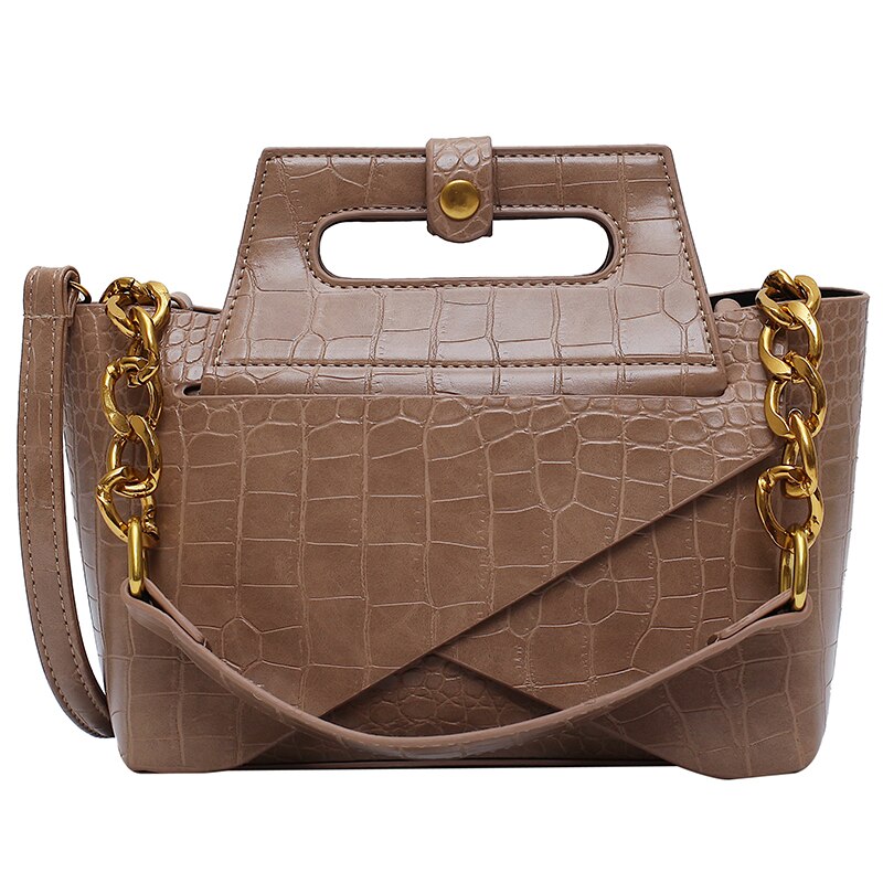 Alligator Women Shoulder Bags Handbags Luxury Pu Leather Chains Female Crossbody Bag Small Flap Lady Purse