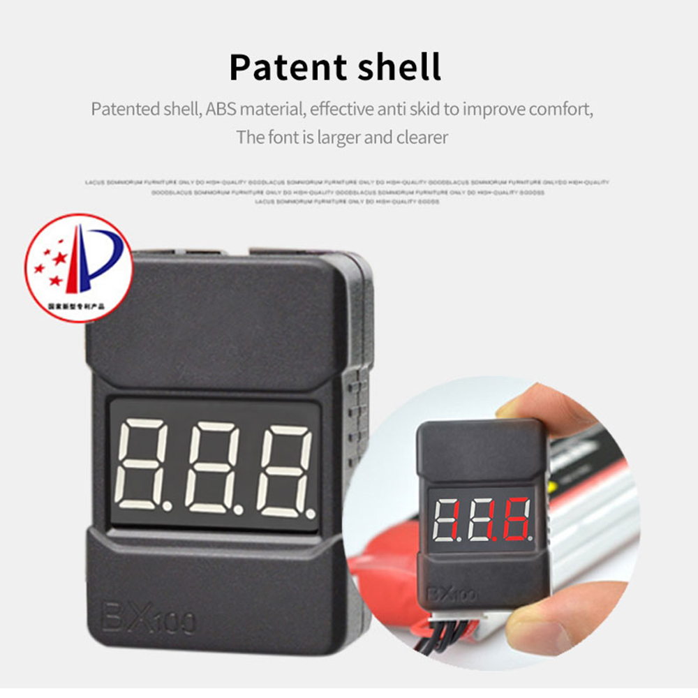Rc Auto BX100 1-8S Lithium Batterij Voltage Tester Lage Druk Alarm Batterij Voltage Checker Voor Rc model Auto