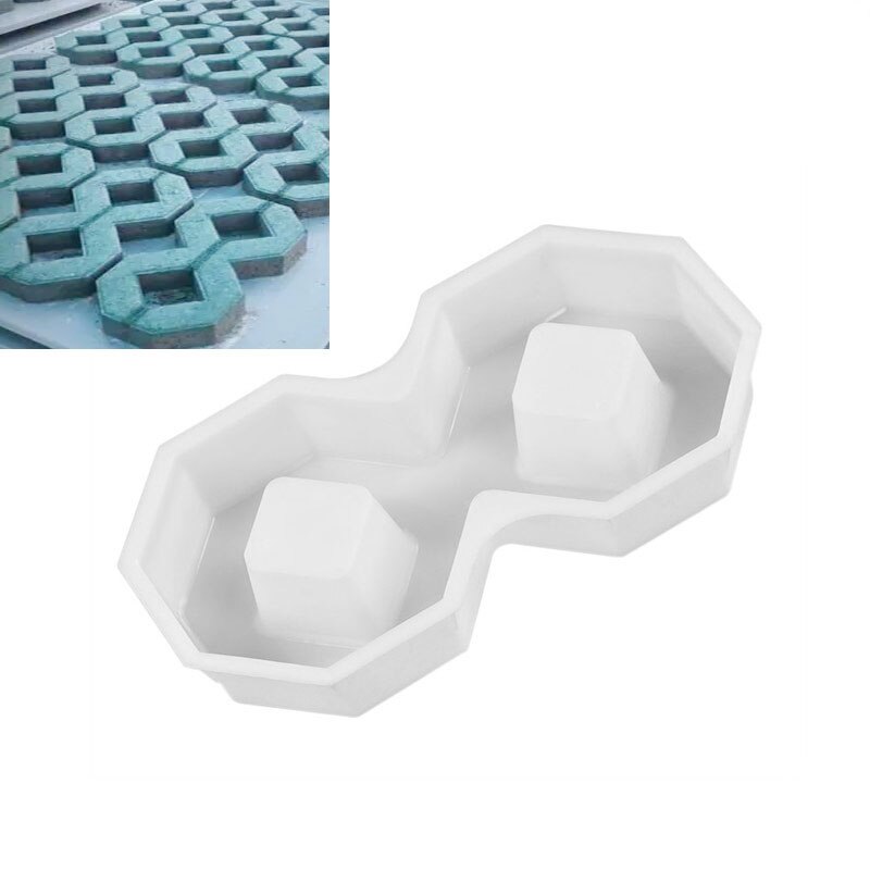 DIY Square Garden Path Concrete Plastic Brick Mold Paving Propylene Pavement Walkway 40x20x8cm Garden Buildings Accessories