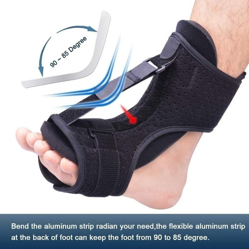 Zity 1pc justerbar elastisk plantar fasciit nattskena dorsal nattskena fot ortotisk stag