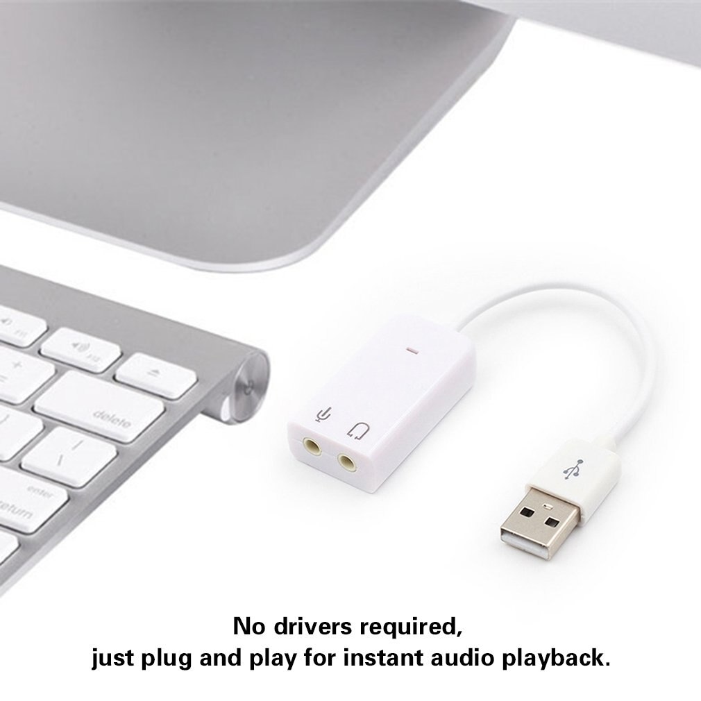 Externe Usb Geluidskaart 7.1 Adapter Usb Naar 3D Virtual Sound Audio Headset 3.5Mm Jack Voor Laptop Notebook