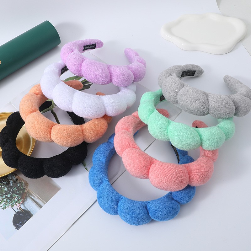 Diadema de esponja a la para mujer, accesorios para el cabello, banda para la cabeza multifunción para lavado de cara, eliminación de maquillaje, banda para el cabello para ducha
