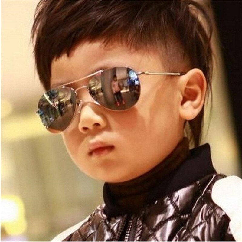 Sunglasses baby kids boy girl Pilot sunglasses metal frame goggles glasses for kids children