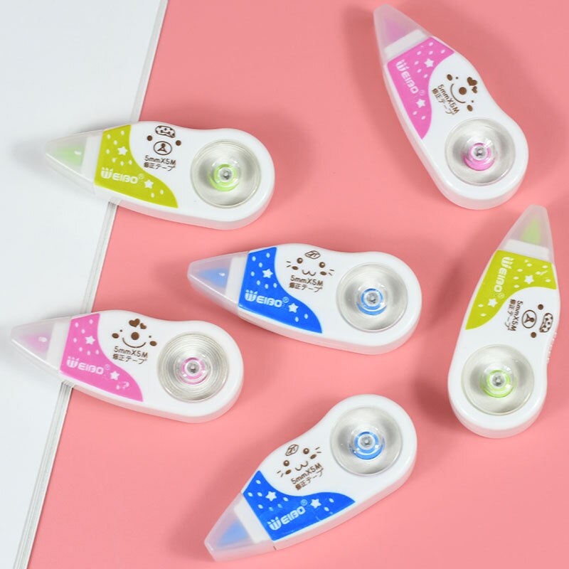 A12 Mini cinta correctora blanca 6 unids/bolsa escuela suministros de oficina estudiante papelería oficina Accessoeis