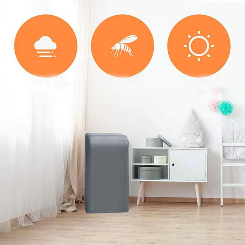 Funda portátil para aire acondicionado, cubierta protectora mate impermeable con cremallera, perfecta para interiores