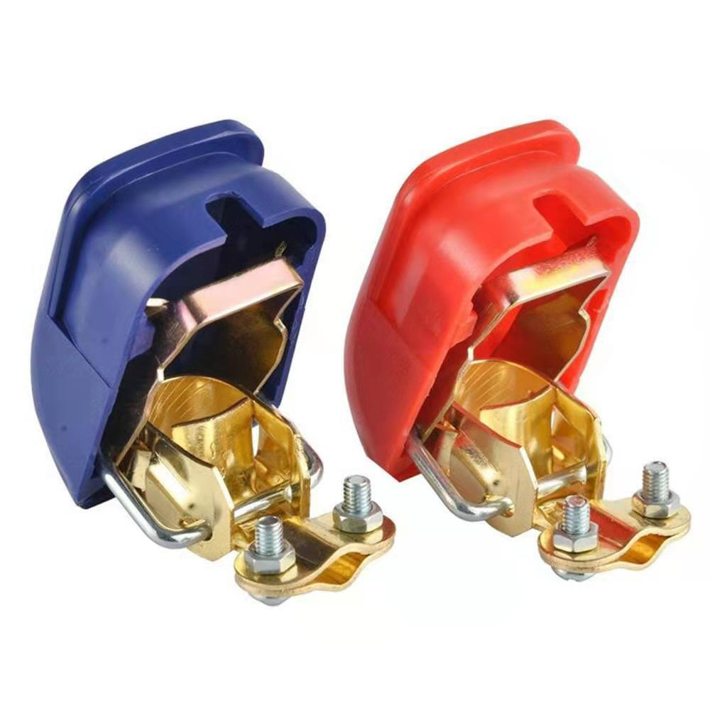 Conectores de terminales de batería de coche, desconexión de liberación rápida, extremos de Cable de batería positivo y negativo de 12V y 24V para coche tipo SAE/JIS, 2 uds.: Multicolor