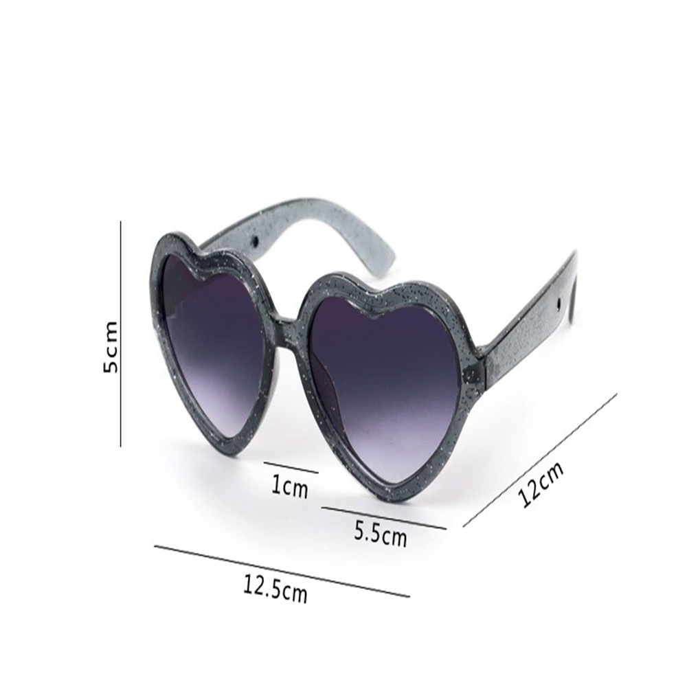 Heart-shaped Children&#39;s Sunglasses Round Gradient Lens Heart Sunglasses Cartoon Love Baby Sunglasses Sunshade Glasses