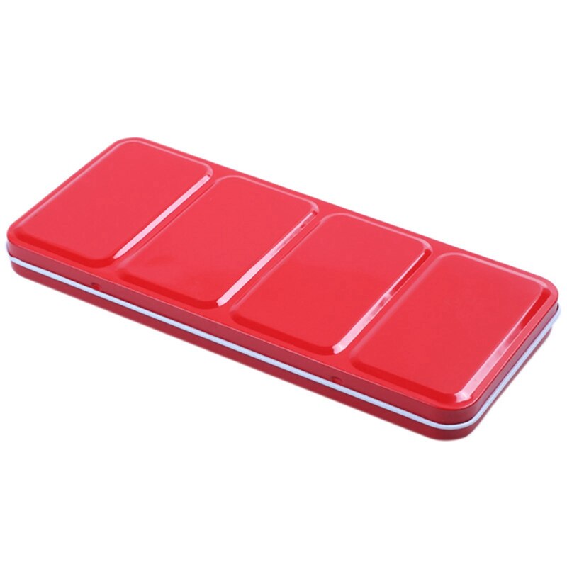 24 Colors Solid Watercolor Paint Pigments Tablet Set With Paintbrush & Metal Box