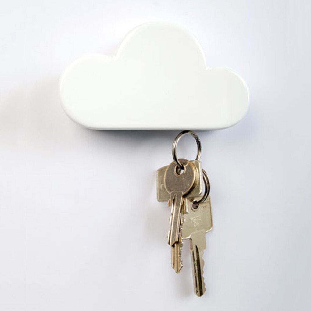 Cloud Shape Magnets Wall Key Holder Keys Securely Pink/Yellow