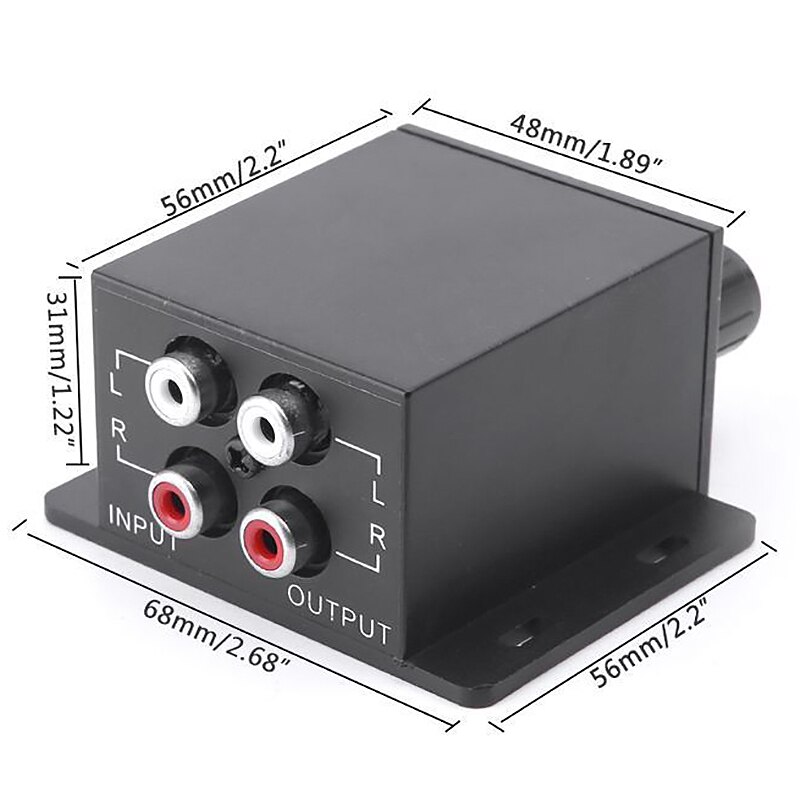 Autoversterker o-regelaar bas subwoofer equalizer crossover controller 4 rca lijnniveau volume versterker