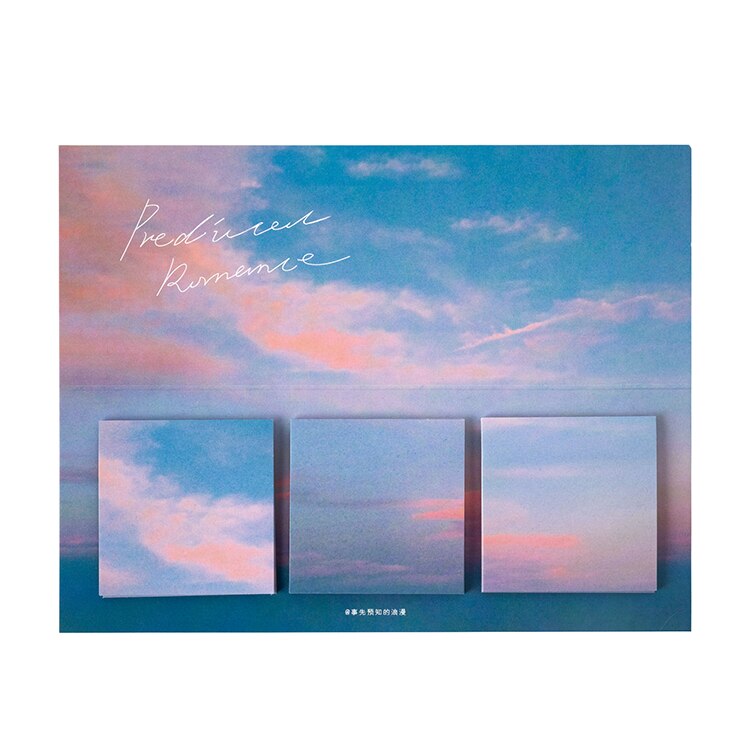 SKYISLE 16 Designs 60pcs Fantasy Sky Cloud Moonlight Memo Pad Deco Sticky Notes Notepad Diary Self-Stick Note Memo Pad: B