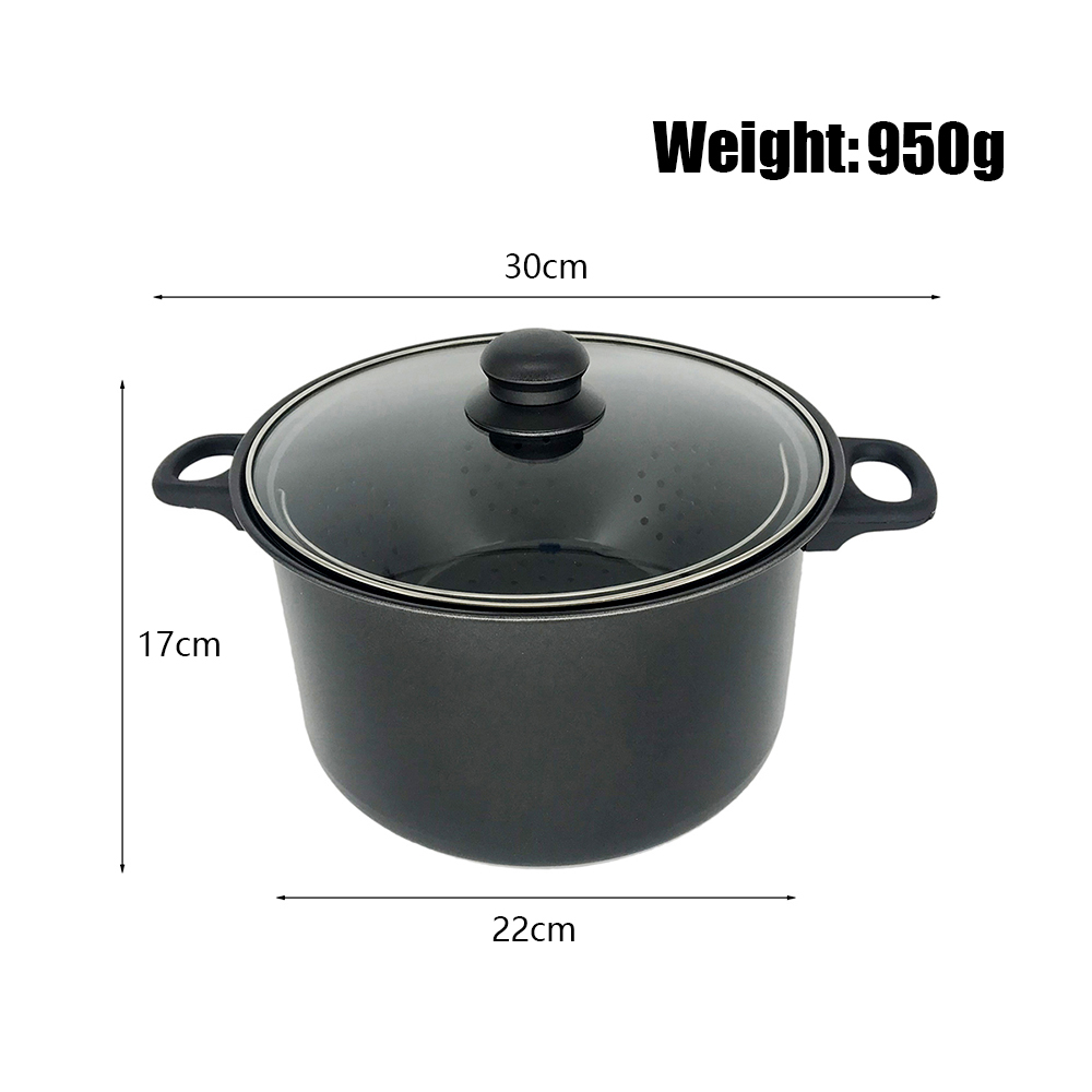 Kookpot Met Ingebouwde Zeef Water Filter Non-stick Pot Afvoer Mand Multifunctionele Rvs Koken Pot: S 30x22x17cm