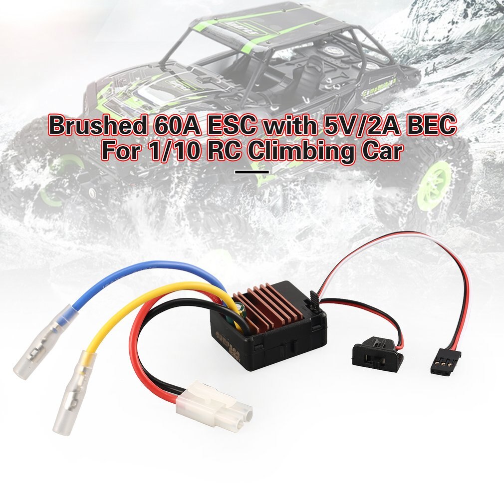 540 55T/80T Brushed Motor 60A ESC with 5V/2A Brushed ESC BEC for Axial SCX10 RC4WD D90 1/10 RC Crawler Off-road Climbing Car fz