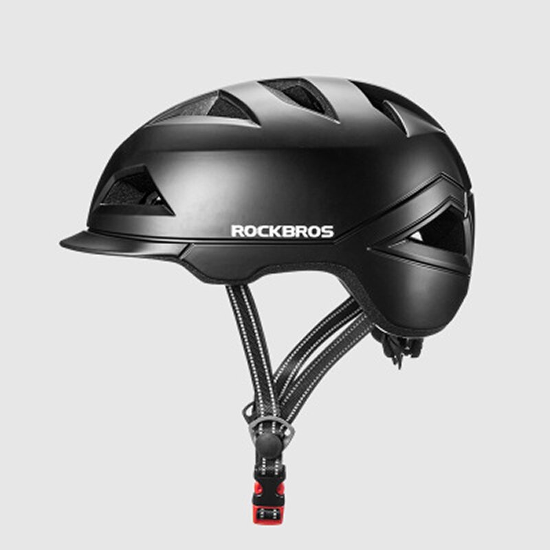 Rockbros Ultralight Stad Fietshelm Mannen Vrouwen Integraal Gegoten Motocycle Elektrische Fiets Veiligheid Hoed Racefiets Fietshelm: BK no Taillight