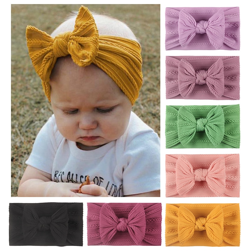2020 nova moda das crianças sem costura macio náilon chiffon bandana bonito princesa crianças acessórios para o cabelo do bebê bebe menina turband arco