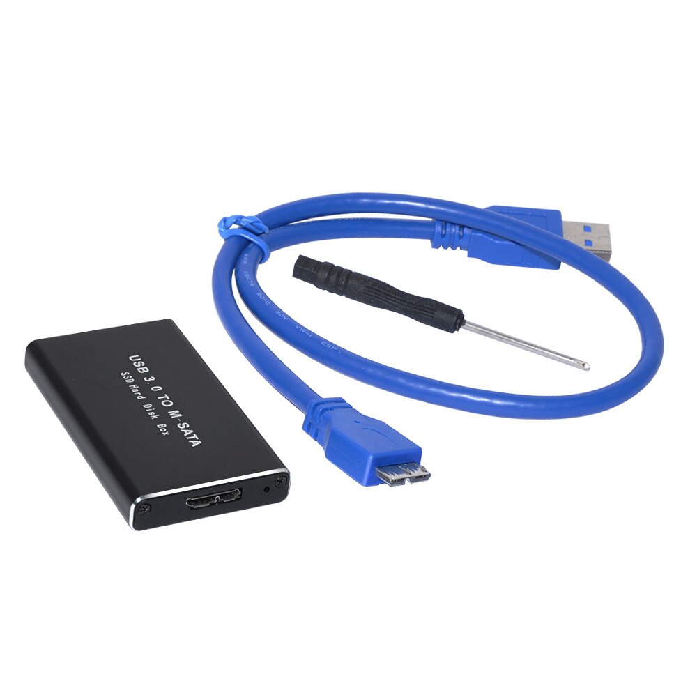 Msata Naar Usb3. 0 Mobiele Harde Schijf Box Ngff Aluminium Laptop Ssd Ultra-Dunne Draagbare Extrapositie Bescherming Doos