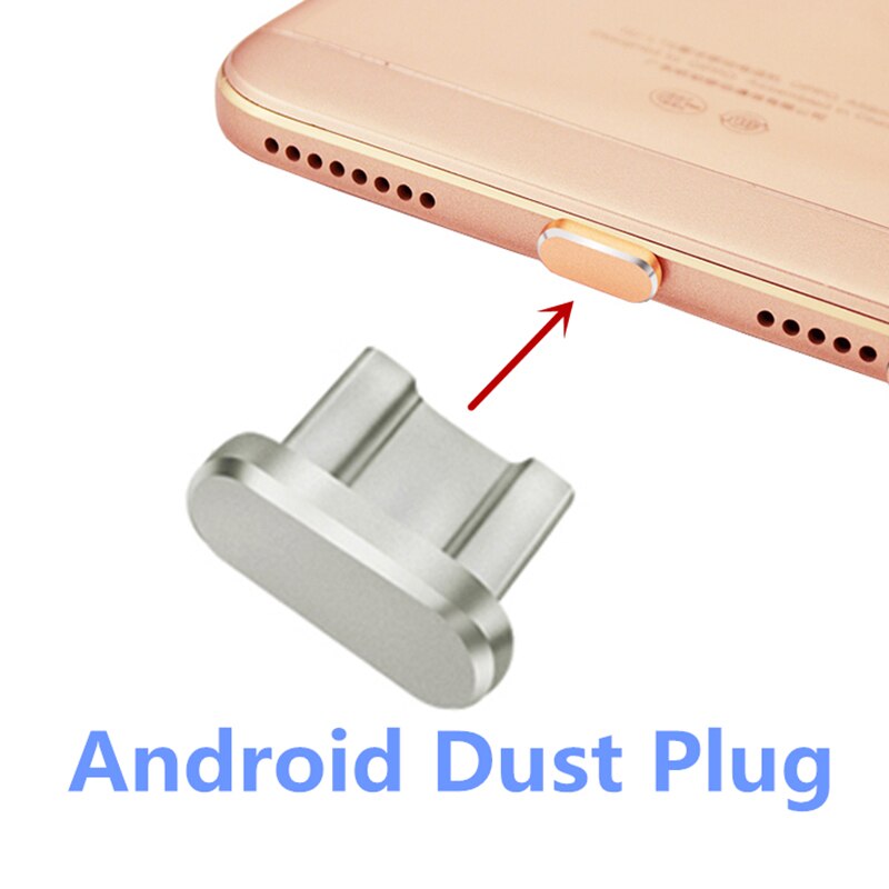 Metal micro usb opladningsport støvstik android mobiltelefon 3.5mm headset prop hente kort pin