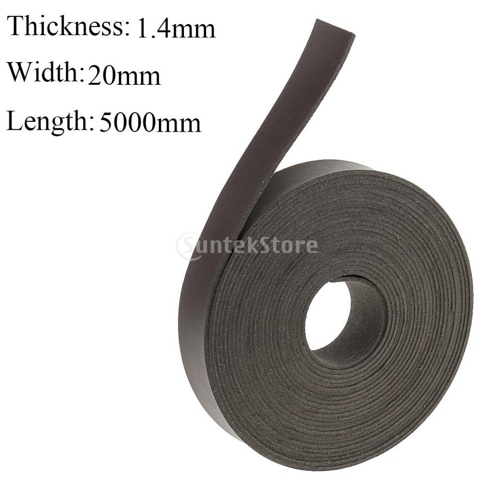 5 meter 2cm läderremsremsor för plagg diy bälte lädertillbehör
