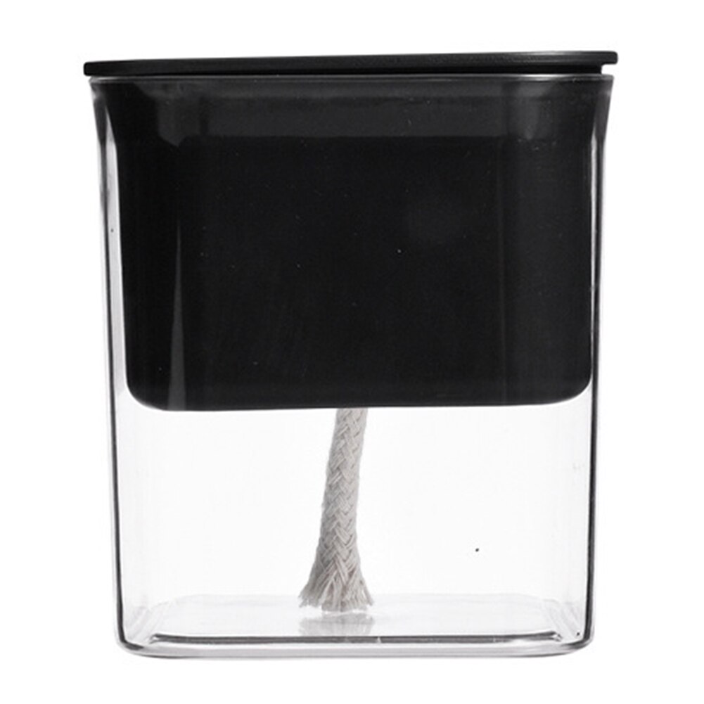 Household Flower Pot Transparent Automatic Watering Device Home Office Plastic Automatic Water Absorption Bonsai: Black