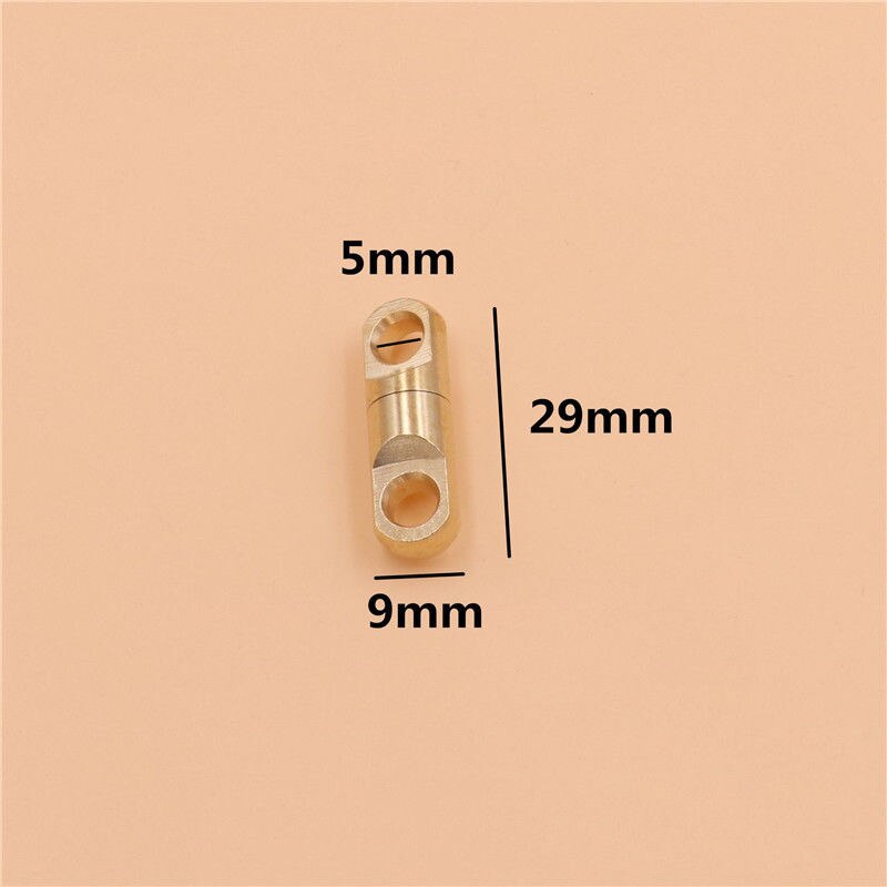2Pcs Solid Brass Swivel Eye Rotating Connector for Keychain Round Circle Key Ring: 9mm diameter