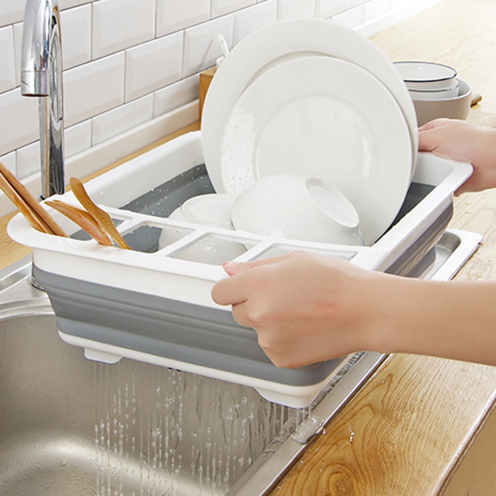 Keuken Vouwen Drain Afdruiprek Opvouwbare Opbergdoos Kom Plank Houder Afdruiprek Servies Cup Stand Servies Opbergdoos