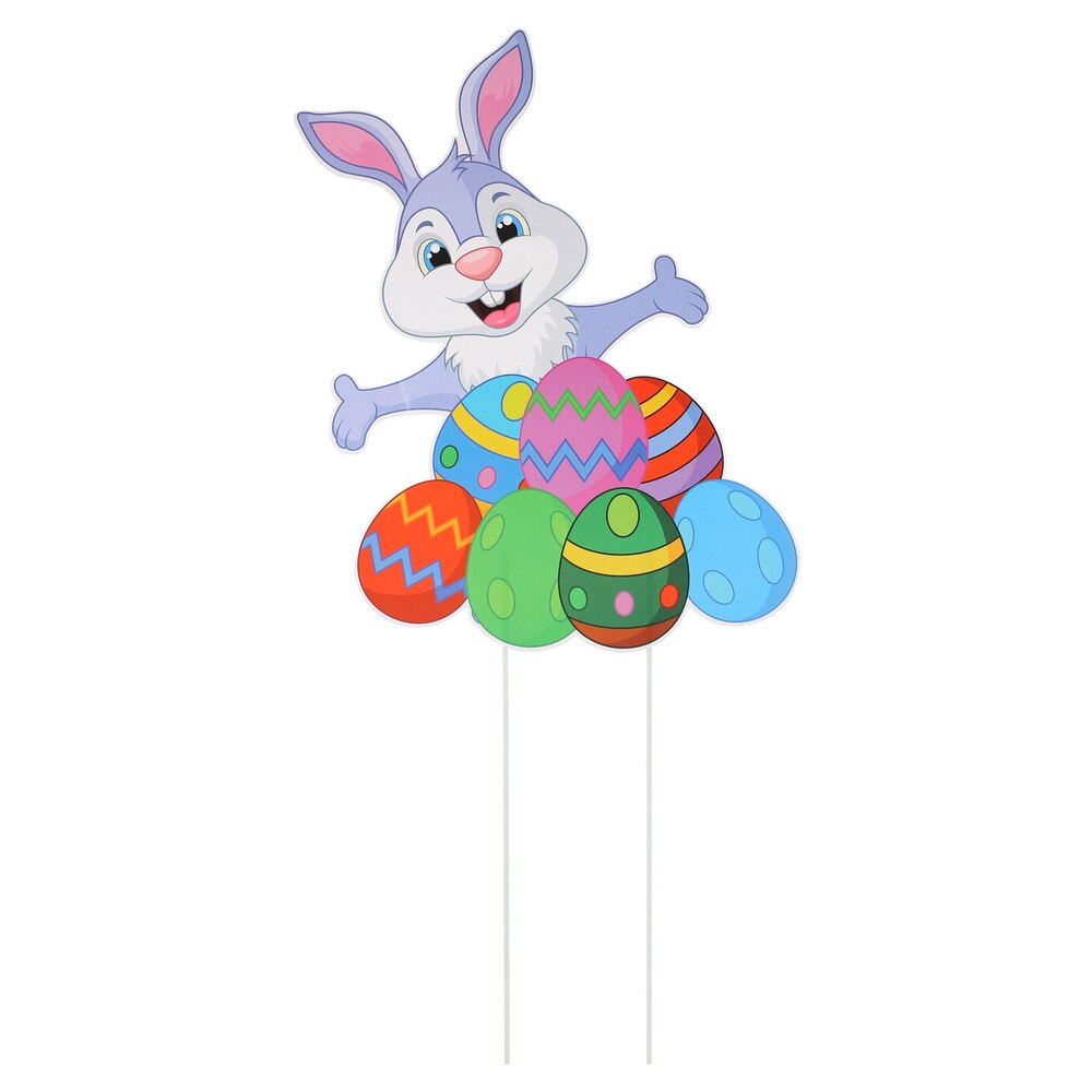 1pc Easter Party Decoration Themed Yard Decoration Sign Easter Outdoor Decor: Default Title