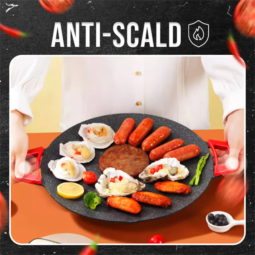 30 Cm Non-stick Elektrische Indoor Grill Pan Huishoudelijke Ronde Bbq Bakplaat Koreaanse Grill Pan Rookloze Non-stick Grill 700W